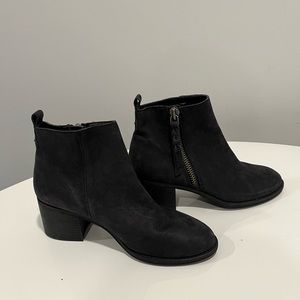 Nordstrom BP Trolley Genuine Leather Suede Bootie with braided side zipper